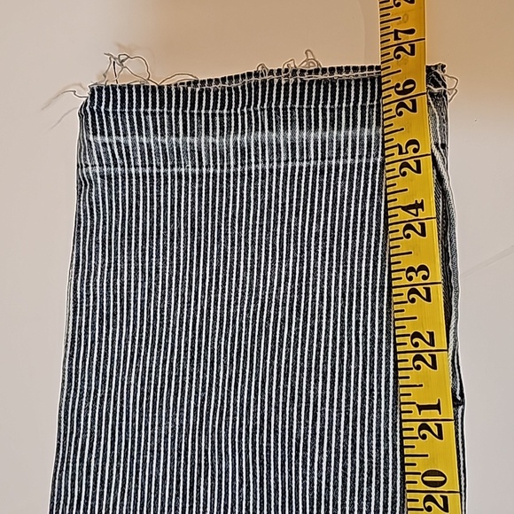 Show Me Your Mumu Blue Brooklyn Pants Jeans High Waist Pin Striped Cropped 30 - Picture 13 of 13